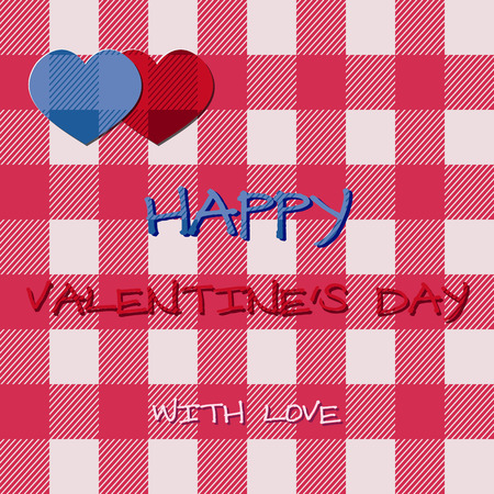 Bright 2015 Valentine s day card. Hipster design. Unusual lovely style. With heart and text i love you. Can be used as poster, banner. Vectorのイラスト素材