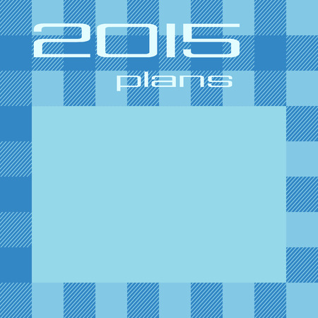 2015 Merry Christmas and Happy New Year Flyers, covers, posters and pages. Hipster design. Plans list on blue background. Unusual style. Vectorのイラスト素材