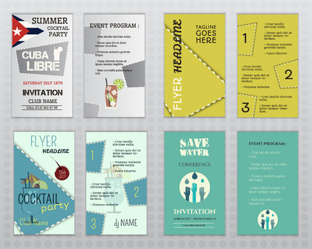 Set of flyer layout templates.のイラスト素材