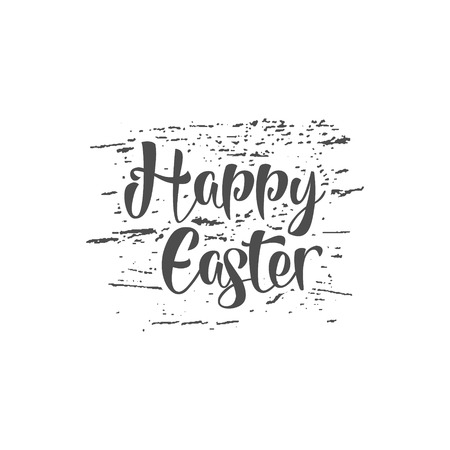 Easter grunge sign  Happy Easter. Easter wish overlay, lettering label design. Retro holiday badge. lettered easter emblem. Isolated blurred background Easter photo overlays design for web, printのイラスト素材