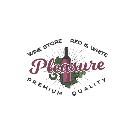 Wine shop logo template concept.のイラスト素材