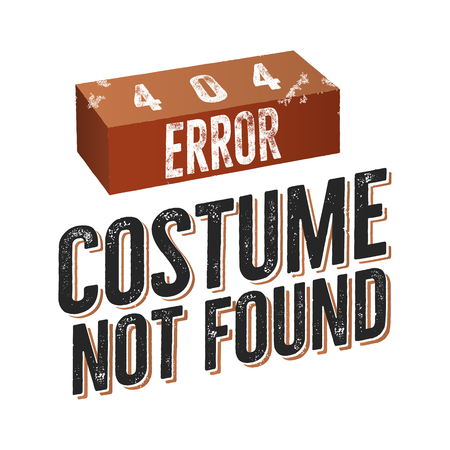 404 error costume not found. Nice Christmas or another Holiday t shirt gift idea design. Stock...