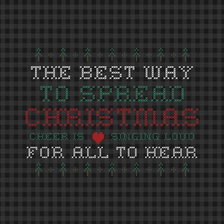Funny Christmas graphic print, t shirt design for ugly sweater xmas party. Holiday decor with texts and ornaments. Fun typography tee template. Stock vector.のイラスト素材