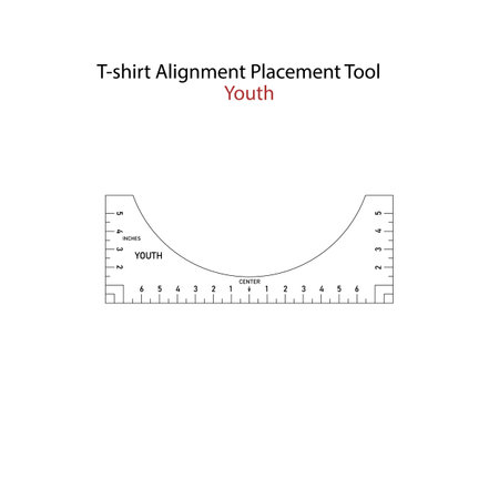 T shirt Ruler Vector Bundle. T-shirt Alignment Placement Tool Youth - front,. Printable template. Stock illustrationのイラスト素材