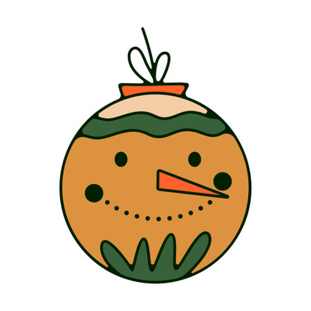 Christmas Toy Label, Sticker, Stamp and Badge Design Elements in retro style. New Year holiday elements isolated on white background. illustration.の写真素材