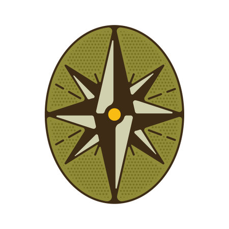 Outdoor adventure badge. Camping adventure label in retro style. Mountain logo graphics for t-shirt. Stock artwork with windrose .の写真素材