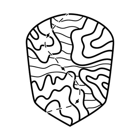 Camping silhouette badge design. Adventure logo graphics. Outdoor nature label monochrome. Stock hiking artwork.の写真素材