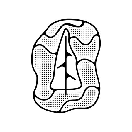 Camping silhouette badge design. Adventure logo graphics. Outdoor nature label monochrome. Stock hiking artwork.の写真素材