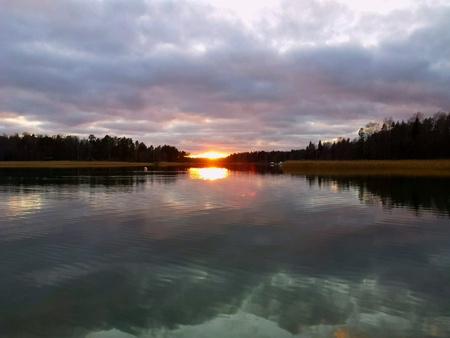 Sunset by the Sea in Finlandの素材