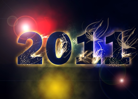 happy new year 2011 abstract backgroundの写真素材