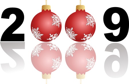 New Year 2009, decorationsのイラスト素材
