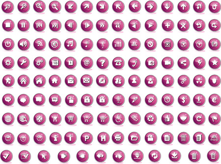 Colored web buttonsのイラスト素材