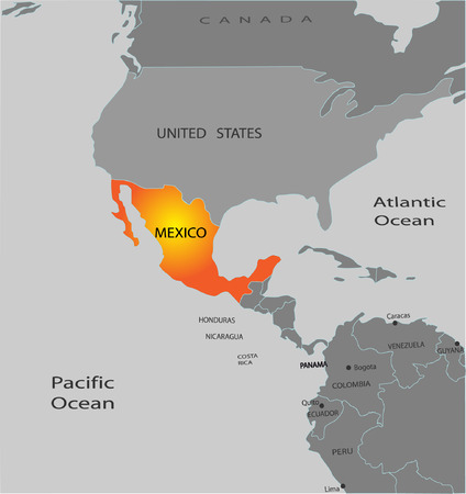 Map of Mexicoのイラスト素材