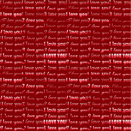 I love you on red background	のイラスト素材