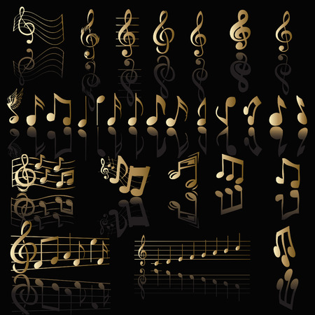 Background with music notesのイラスト素材