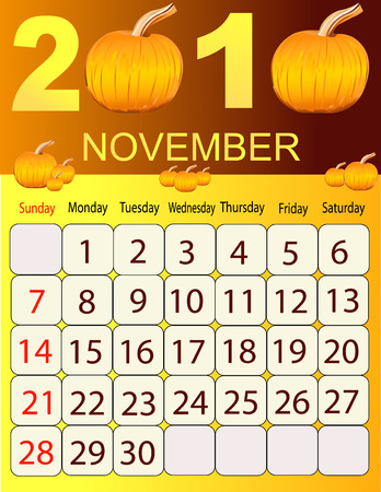 November 2010のイラスト素材