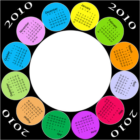 Calendar, 2010のイラスト素材