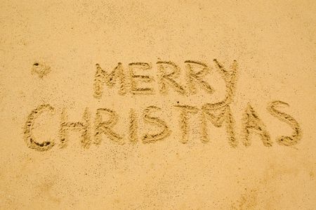 Merry Christmas in the sandの写真素材