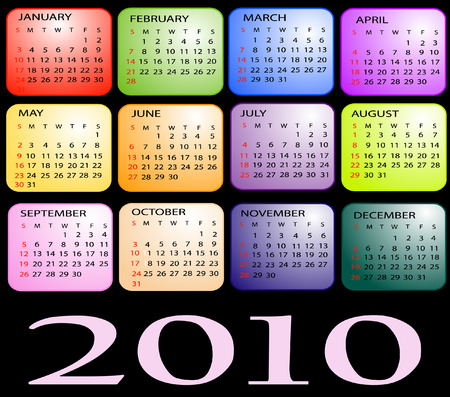 Calendar 2010のイラスト素材