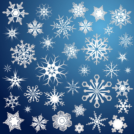 Silver snowflakesのイラスト素材