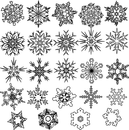 Snowflakes vector illustrationのイラスト素材