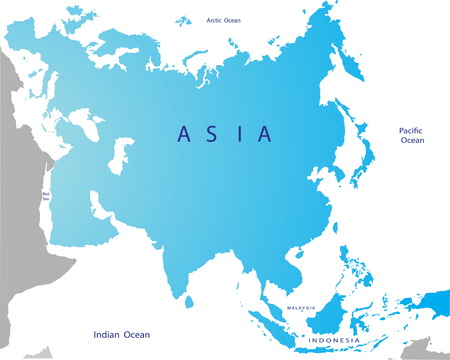Political map of Eurasiaのイラスト素材