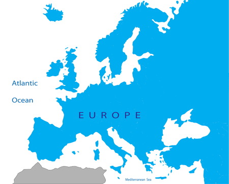 Political map of Europeのイラスト素材
