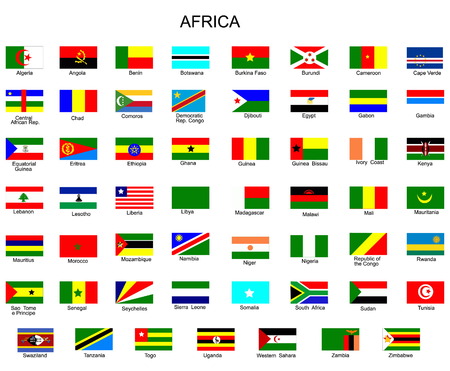 List of all flags of Africa  countriesのイラスト素材