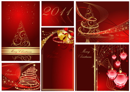 Merry Christmas and Happy New Year collectionのイラスト素材