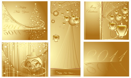 Merry Christmas and Happy New Year collectionのイラスト素材