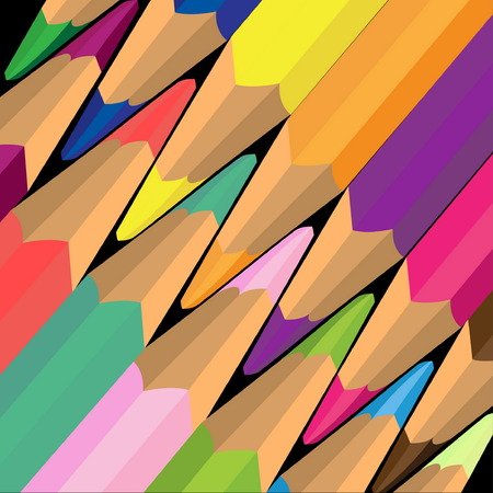 Colored pencils のイラスト素材