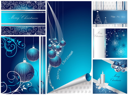 Merry Christmas and Happy New Year collectionのイラスト素材