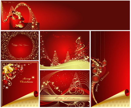 Merry Christmas and Happy New Year collectionのイラスト素材