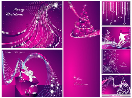 Merry Christmas and Happy New Year collectionのイラスト素材