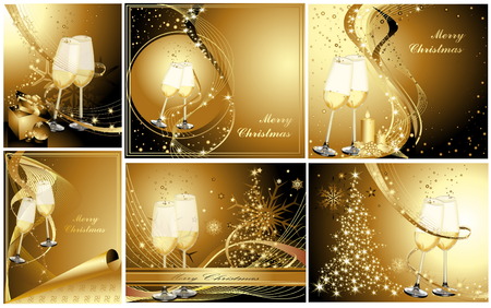 Merry Christmas background collections のイラスト素材