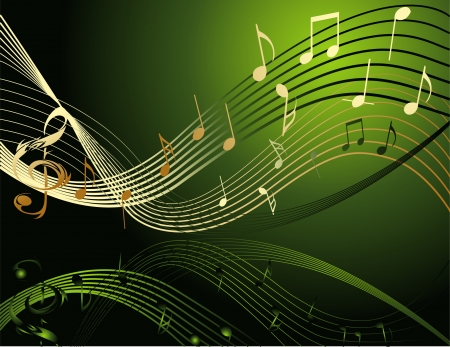 Background with music notesのイラスト素材