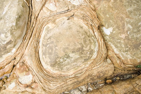 A close up of the surface of the Thailand beach stoneの写真素材