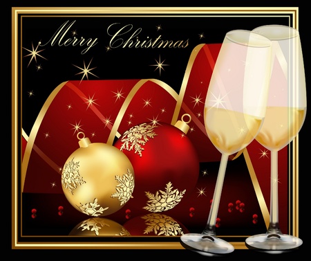 Christmas background gold and redのイラスト素材