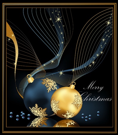 Christmas background gold and blueのイラスト素材