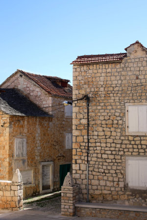 Traditional architecture in Sutivan, Brac Island.の写真素材