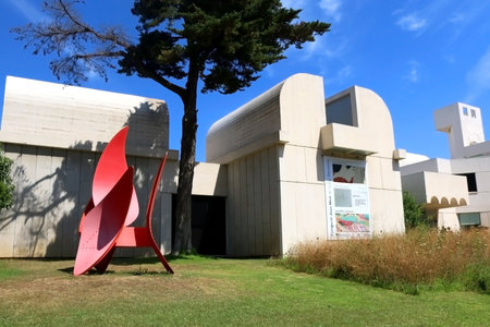 Barcelona, Spain - July 8, 2018: Joan MirÃ³ Foundation (FundaciÃ³ Joan MirÃ³) is ais a museum...