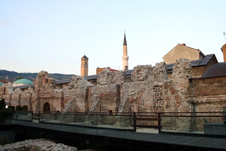 Traditional and historical architecture in Sarajevo, Bosnia and Herzegovina.の写真素材