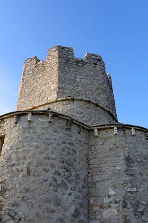 Small medieval church of St. Nicholas, near Nin, Croatia.の写真素材