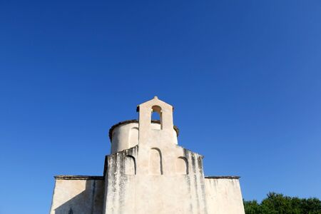 Medieval church of the Holy Cross in Nin, Croatia, known as smallest cathedral in the world.の写真素材
