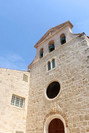 Historic Benedictine Convent of St. Margaret in town Pag, on island Pag, Croatia.の写真素材
