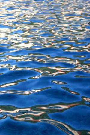 Sunlight reflection on the sea. Selective focus.