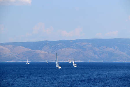 Sailing boats in southern Dalmatia, Croatia.