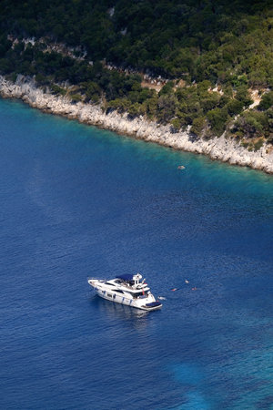 Picturesque bay on island Lastovo, Croatia. Beautiful Mediterranean landscape.のeditorial素材