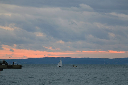 Sailing boat and beautiful sea landscape.の写真素材
