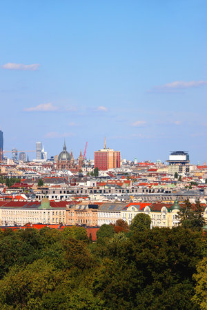 Aerial view of Vienna, capital of Austria. View from SchÃ¶nbrunn Palace.の写真素材